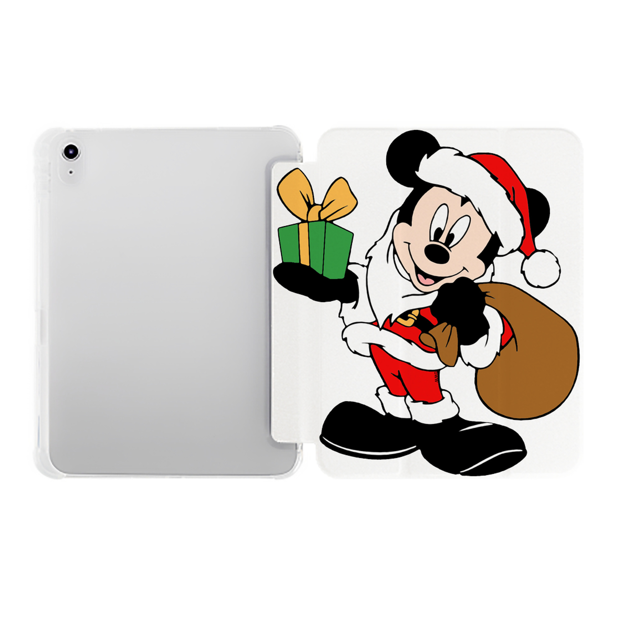 （画像用） ミッキーマウス Mickey Mouse IPad ケース ペン収納付き 三つ折りスタンド PUレザー×シリコン 対応機種9.5/10.5/10.9インチ